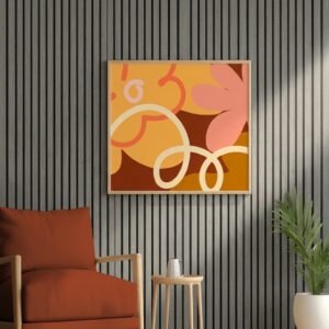 PVC Interior Wall Panel, Teak-Black
